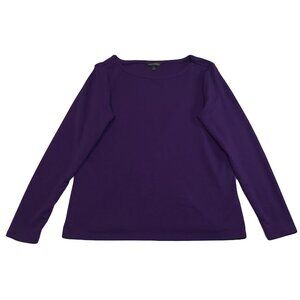 Banana Republic Women's Soft Terry Long Sleeve Top Size Medium Embroidered Logo